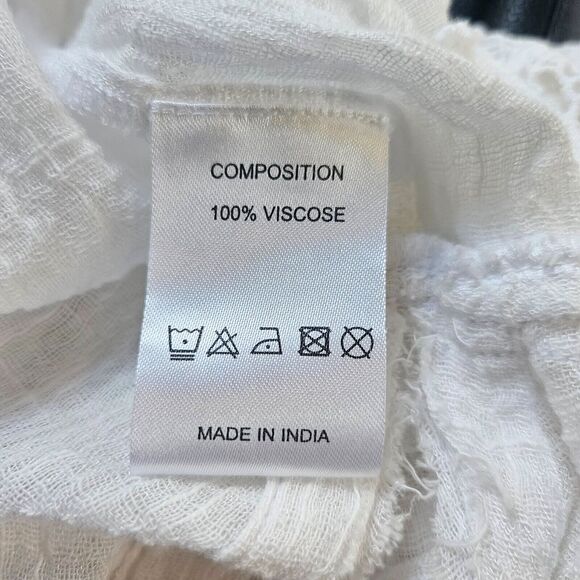 MUCHE ET MUCHETTE Boho Gauze Cover Up Cottagecore Open Sides Semi Sheer Beach - Picture 8 of 9